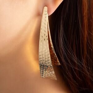 LOVE STYLIZE Carolina Dotted Gold Tone Earrings